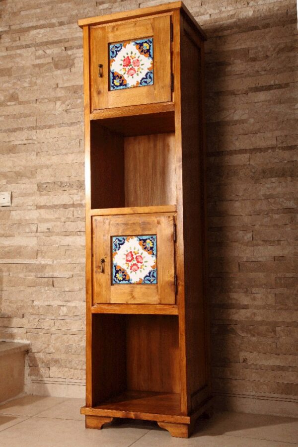 SW 007 کتابخانه چوبی ساخته شده از چوب راش دکوری چوبی منزل  لوازم چوبی منزل